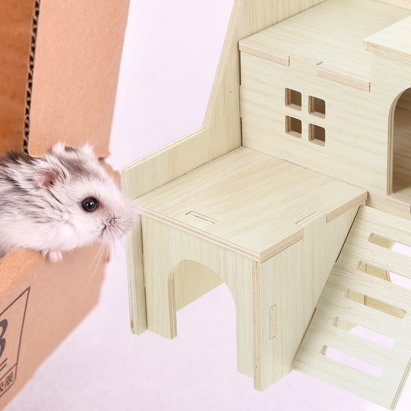 Maison délicate, grande cachette de lapin, Cages en bois, maisons et cachettes de cochon d'inde