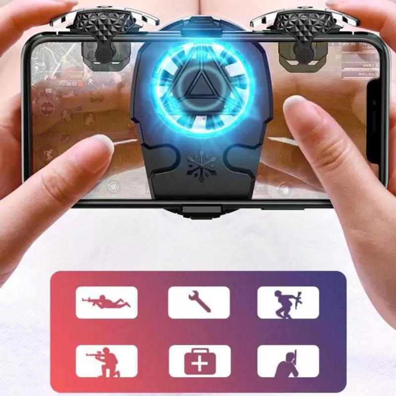 Multi-function Mobile Phone USB Game Cooler System Radiator Huawei Holder Cooling Gamepad Fan Phone Stand For IPhone Samsun Y0K6