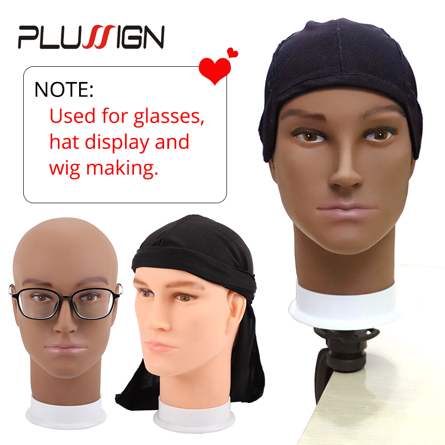 Plussign peruka manekin Model głowa pianka peruka włosy okulary biżuteria wyświetlacz kapelusze stojak brązowy/beżowy manekin głowa manekina Model