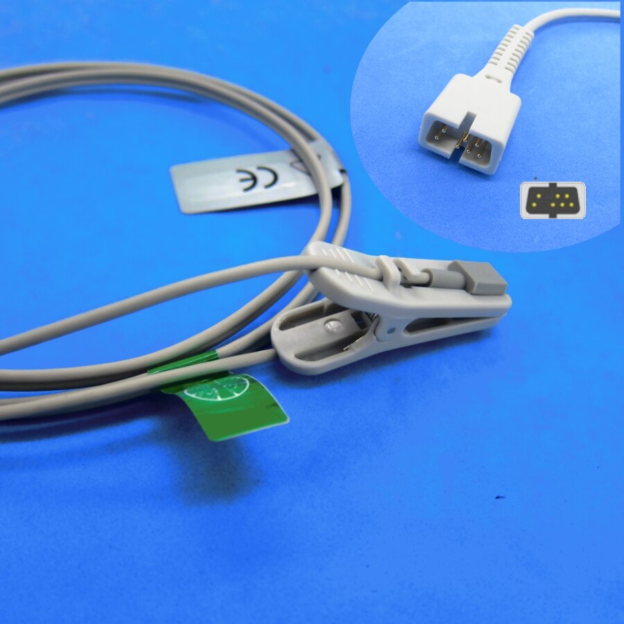 Kort kabel awt voksen finger clip spo 2 sensor for kina biolight blt  m9500,m7000 m69 digital: Øreklips for voksne