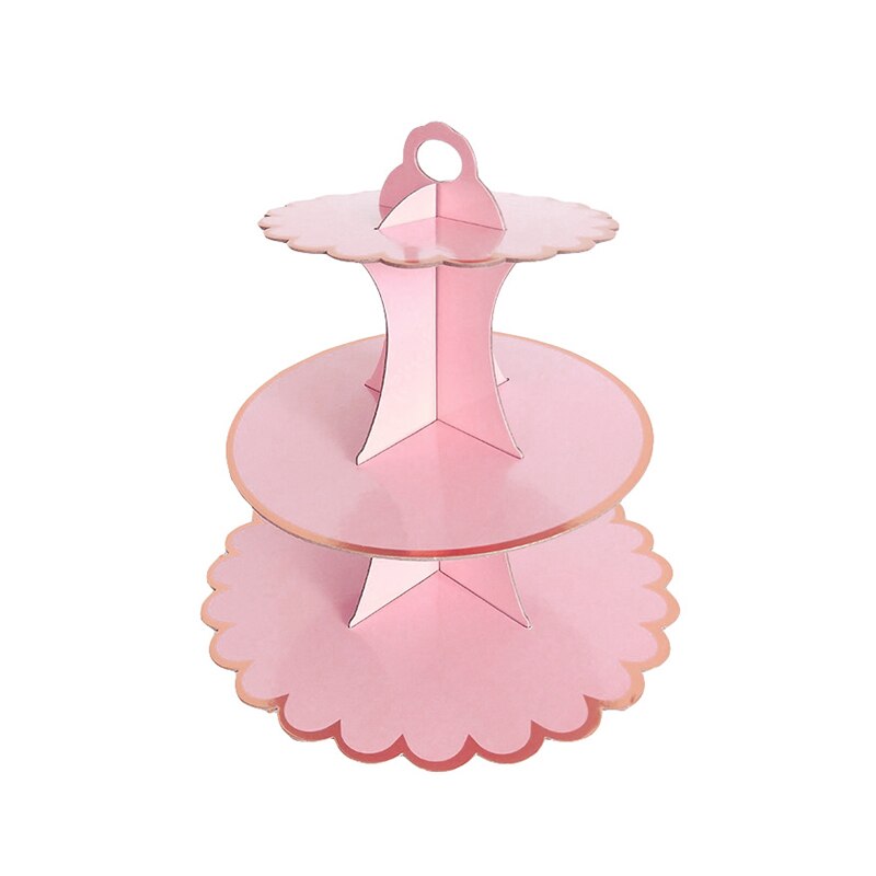 Cake Stand Display Tower 3-Layer Cupcake Stand Food Display Stand Cake Stand Wedding Decoration Birthday Party Favor: D