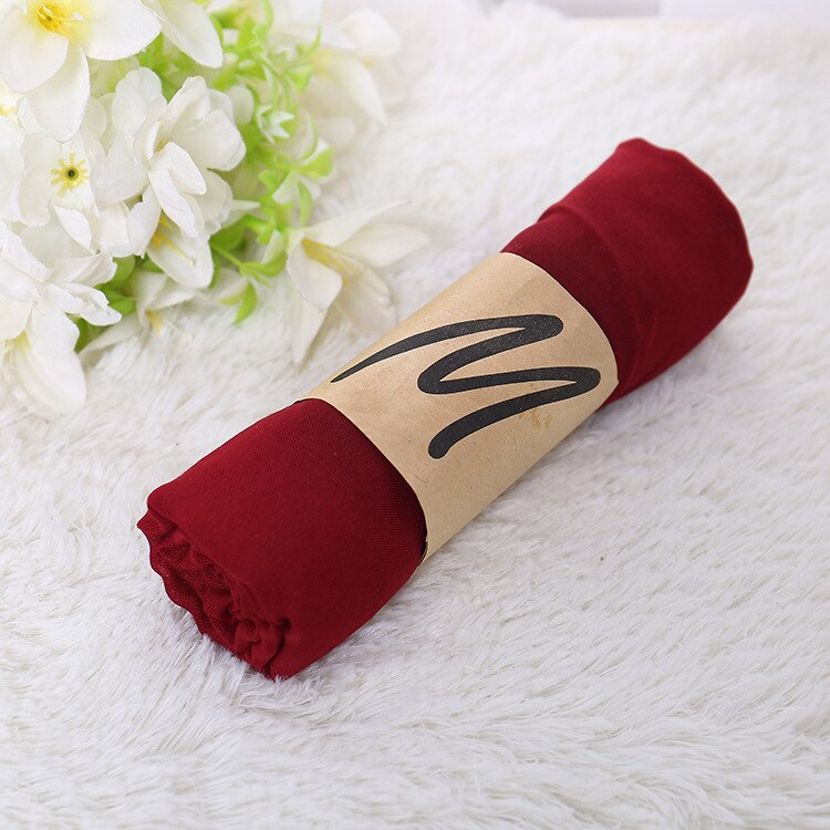 Écharpe de de Styliste pour Femme, Foulard de Créateur en Coton, Convient comme Hijab, Châle, Pashmina et Paréo de Plage, Bandana à Porter Autour du Cou, Modèle Noir pour Homme: Burgundy