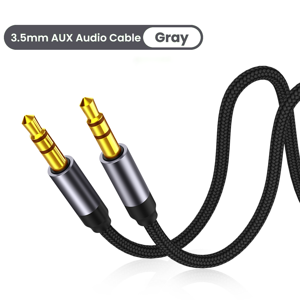 3.5mm Jack Aux Cable to 3.5 mm Male to Male Audio Cable Nylon Woven Audio Cable For Phone Computer Headset Speaker Car stereo: black / <=0.5m