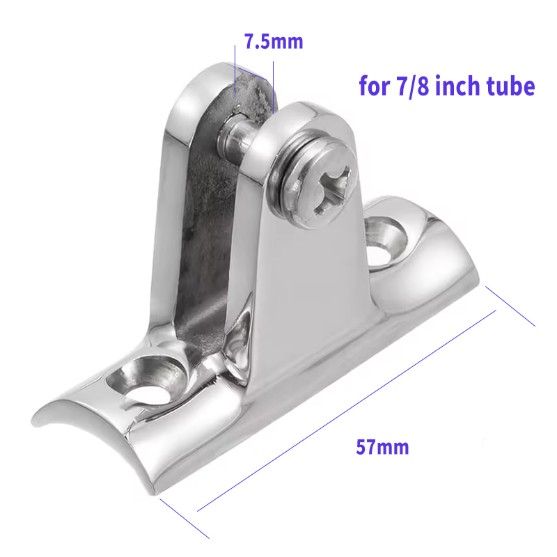 Bimini Top Deck Scharniere Marine 316 Edelstahl Bootsteile Zubehör Bimini Top Fitting Hardware mit Schnellspannstiften: WHITE