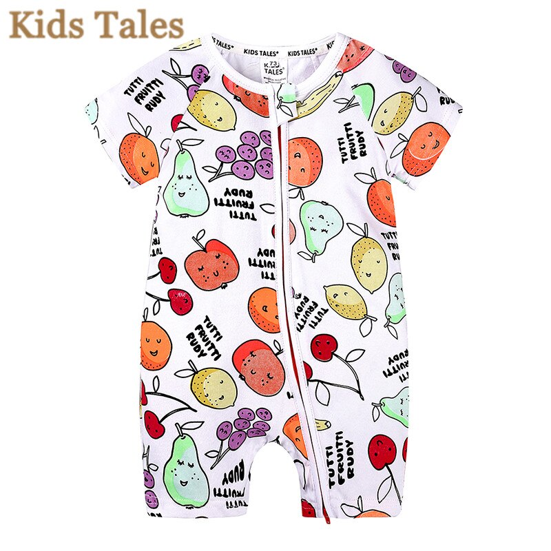 Kids Tales Brand summer Baby Romper short Sleeves Cotton Baby Pajamas fruit Printed Newborn Baby Girls Boys Clothes PQ194