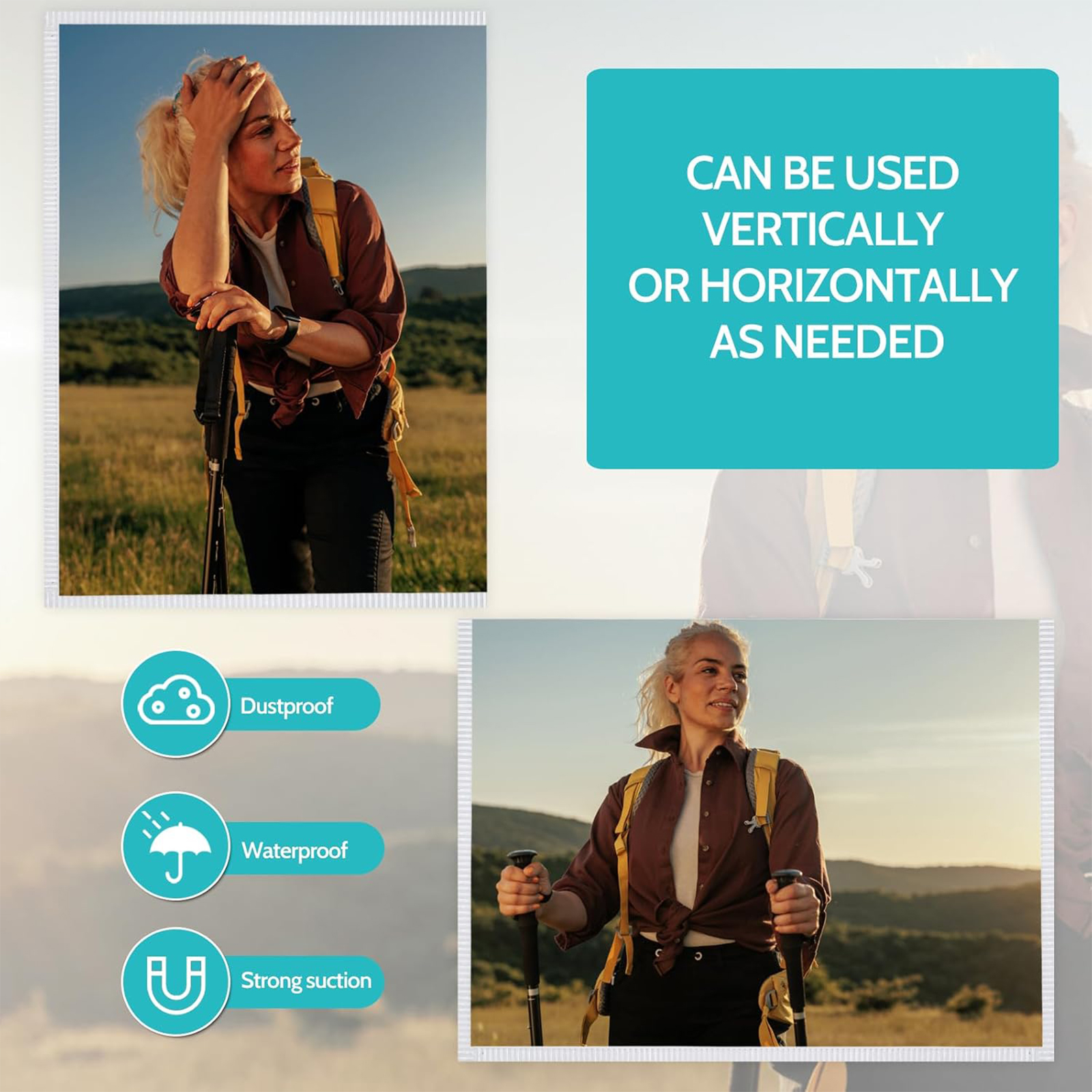 4 x 6 " tommer 5- pak magnetisk billedramme, magnetisk ramme med hvid kant, magnetiske fotorammer til køleskab, genanvendelige