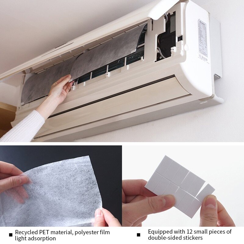Papeles de filtro de aire acondicionado de 6 piezas, filtro antipolvo de red de limpieza, purificación de aire, piezas de purificador de aire
