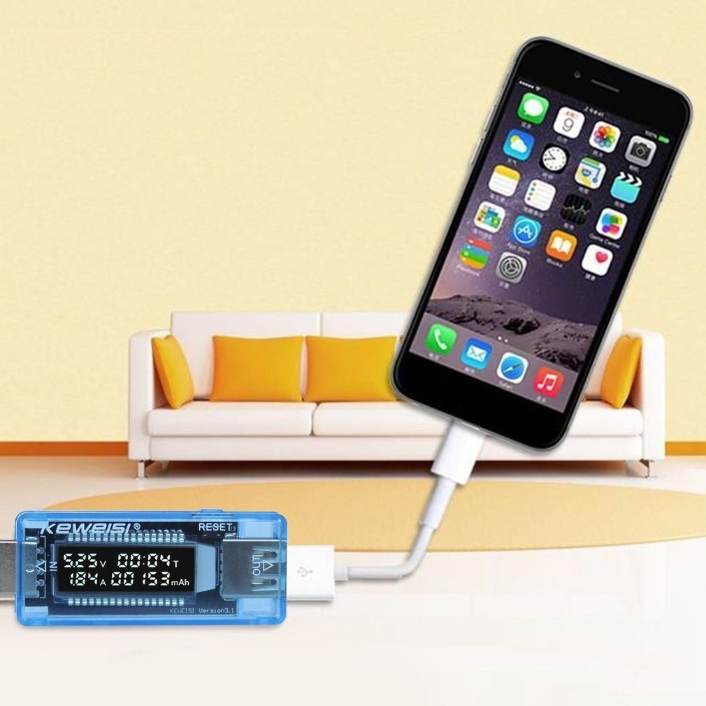 LCD USB Detektor USB Volt Strom Spannung Ladegerät Kapazität Tester Meter Voltmeter Amperemeter Stecker
