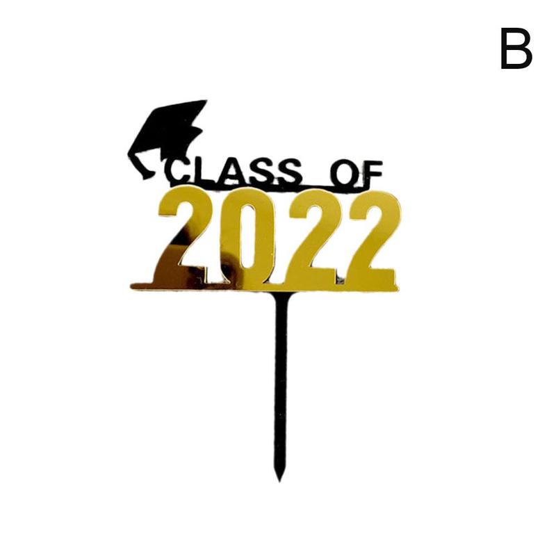 Class of 2022 Cake Topper Congrats Grad Acrylic Cake Topper for 2022 Graduations College Celebrate Party Cake Decorations: black doctor hat
