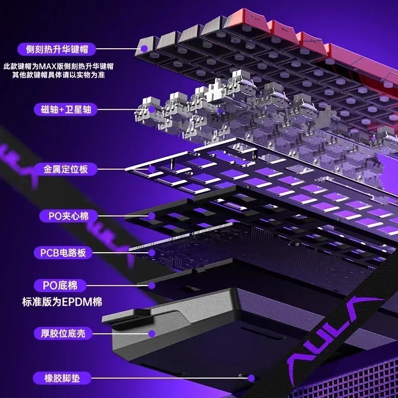 AULA WIN60 WIN68 HE MAX mechanical keyboard magnetic switch 8k polling rate RGB 0dead zone e-sports customizable gaming keyboard