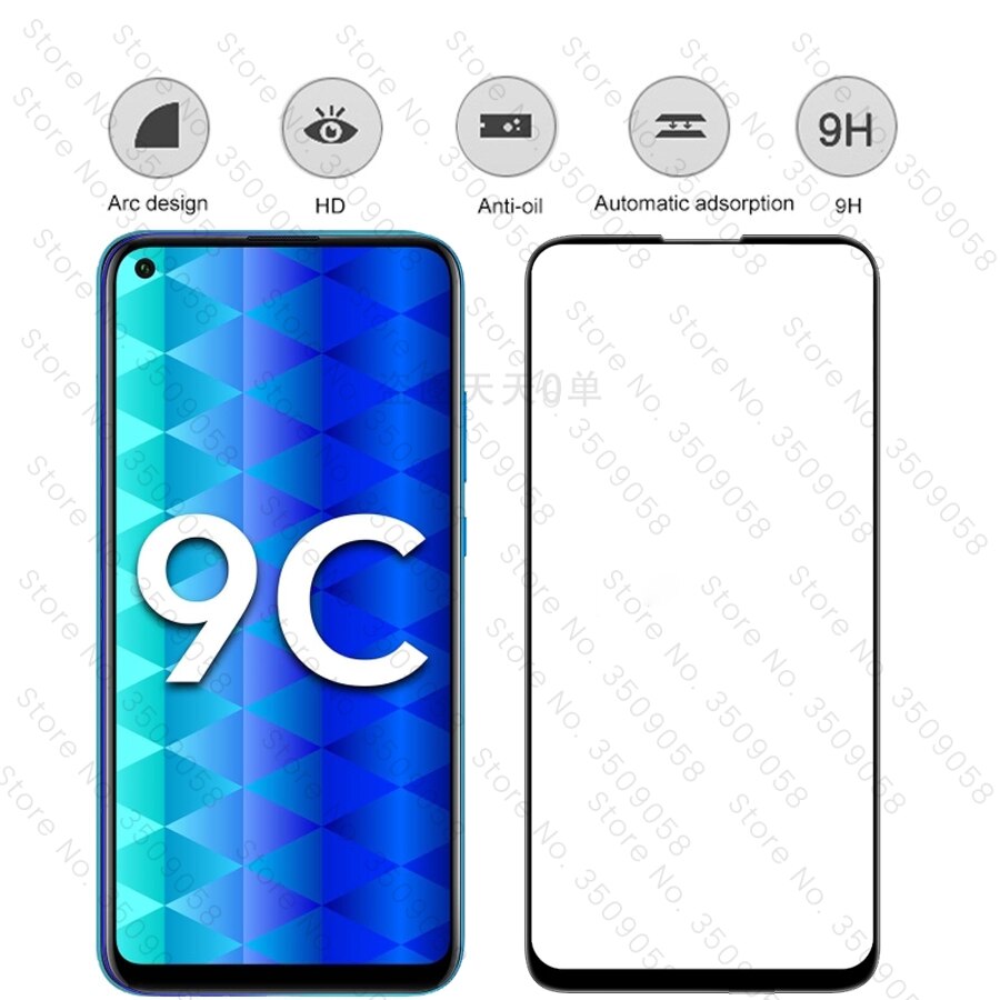 Чехол хонор 9a 9c 9 s di vetro 2-in-1 macchina fotografica di vetro di protezione per huawei honor 9a 9c 9 s honer 9 un c s honar a9 c9 s9 caso della copertura della pellicola