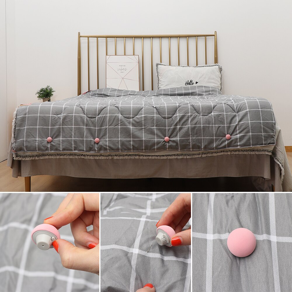 Soporte para edredón de setas, fijador de macarrón antideslizante, pinza para Manta, colchón antideslizante, Sábana de cama, sujeción para cubierta, Clip para el hogar, 4 Uds.