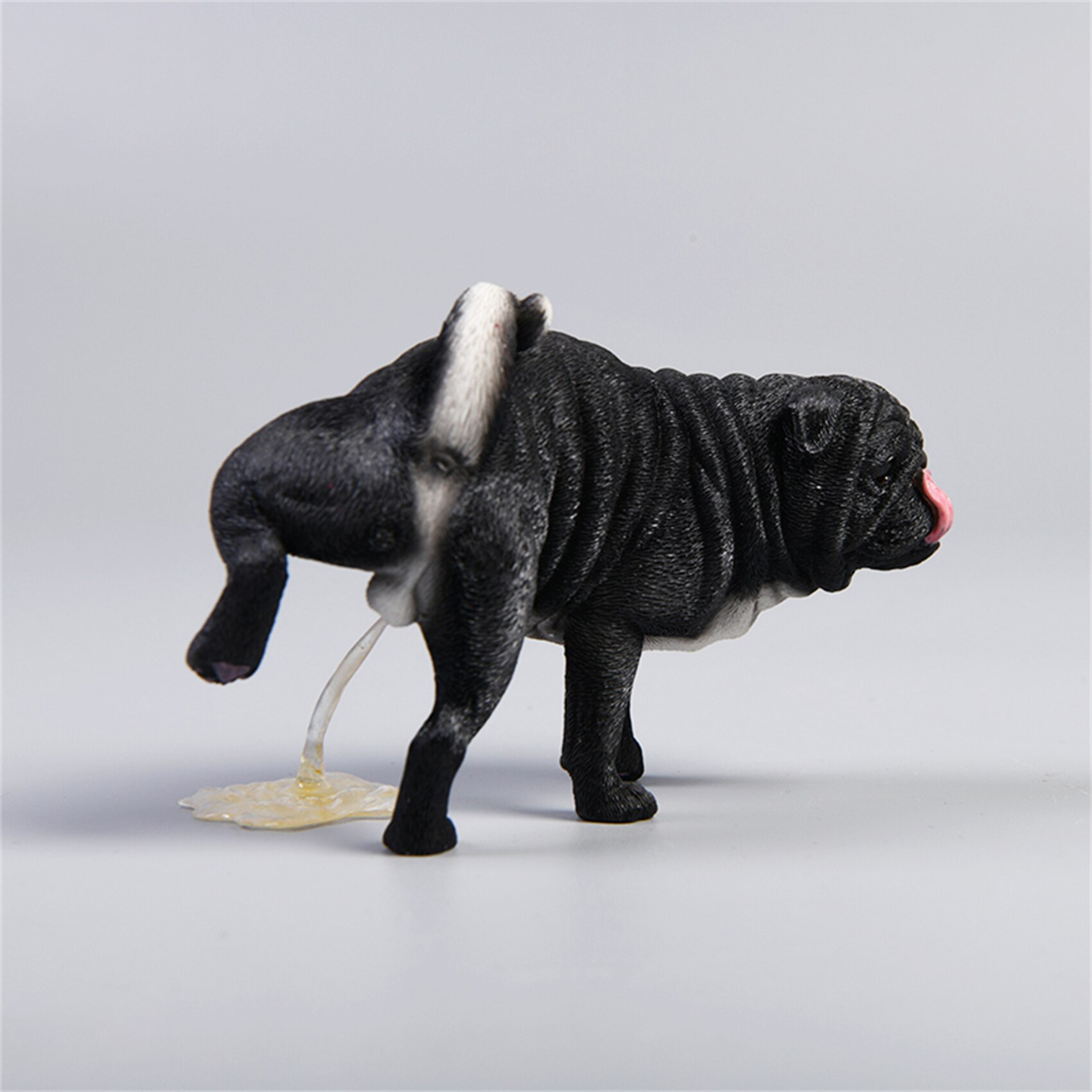 JXK 1/6 Funny Pug Figure Dog Pet Healing Figure Cute Canidae Animal Collector Toy Resin Desktop Decoration: 069B