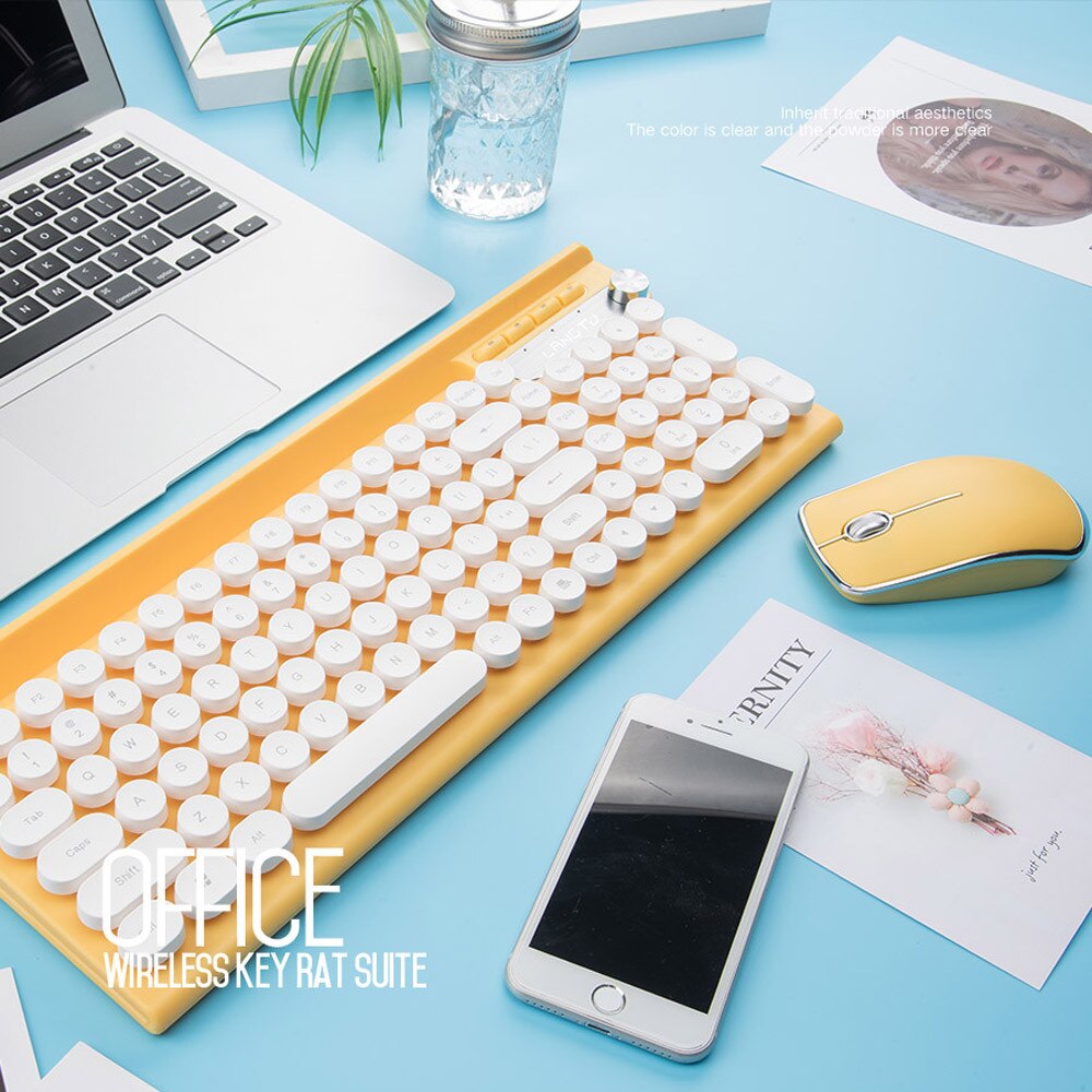 2.4Ghz Wireless Rechargeable Keyboard Mouse Combos USB Multimedia Gaming Mute Keyboard Mouse Sets