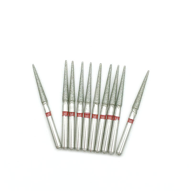 10pcs FG Dental Diamond Burs Drill Dia-burs for High Speed Handpiece Fine 1.6mm Dentist Tools TC-11F