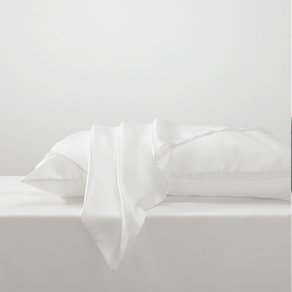 100% Double Silk Pillowcase (48*74CM): white