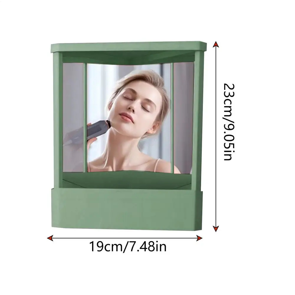 True Mirror Non Reversing Mirror Clear Cosmetic Mirror Dresser Inverted Mirror For Desktop Tabletop Living Room: 82x82cm / green