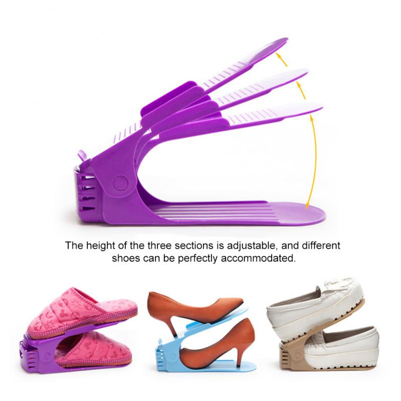 Colgador de zapatos organizador de zapatos ajustable duradero soporte para calzado ranura ahorro de espacio gabinete soporte de armario estante de almacenamiento de zapatos caja de zapatos