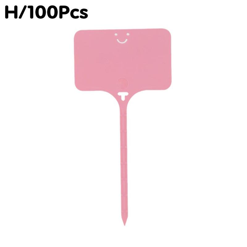 100PCS Garden Plastic Plant Labels T-Type Tags Waterproof Re-Usable Markers Record Plate Flower Vegetables Potted Sign Stakes: H