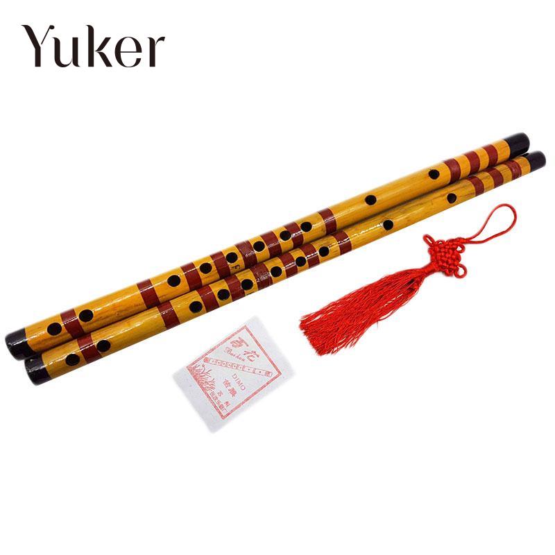 47 cm Lange Bamboefluit Sopraan F Sleutel Chinese Handgemaakte Dizi Muziek Instrument in D Sleutel Chic Traditionele