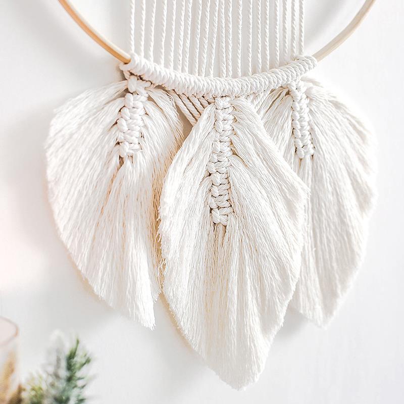 Cerceau floral en bois de bambou pour la décoration de la maison, cerceau en macramé, anneaux en bois pour la fête de mariage, couronne de fleurs bricolage, réplicateur de cadre, 1PC