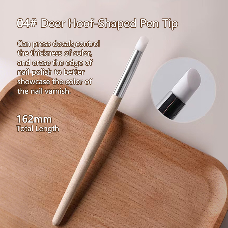 1/5 unids/set cepillo de uñas de silicona punta de esmalte de Gel UV de silicona Flexible DIY punteado pinceles de esmalte pluma herramienta de manicura DIY: violet