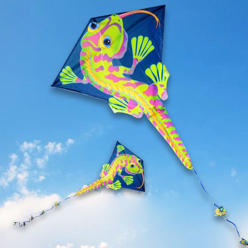 Kids Toy kites With Hand Line Tropical Fish Lizard Turtle Kites long Tail Flying Kites Easy to Fly Children's