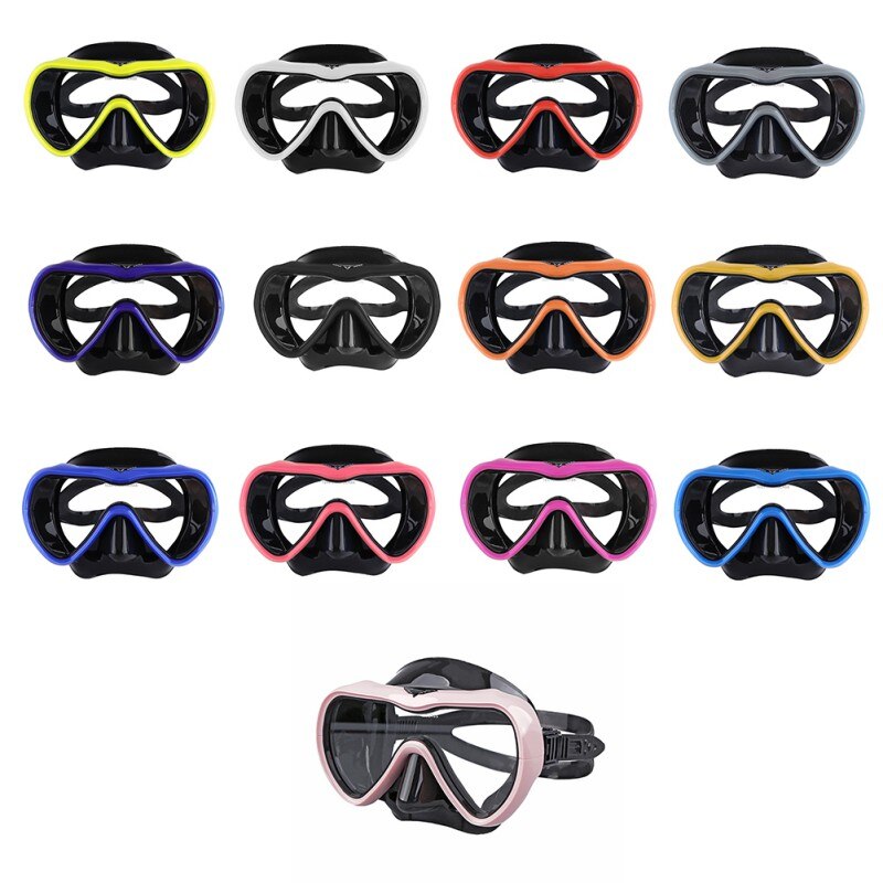 Scuba Diving Glasses Equipment Scuba Full Face Mask Anti-Fog Waterproof Swim Tempered Freediving Goggles
