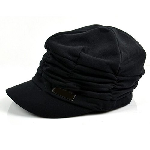 Dames geplooide pet met klep, casual reiszonnehoed, dames pet met klep, slouchy meisjes geplooide zonnehoed voor volwassenen