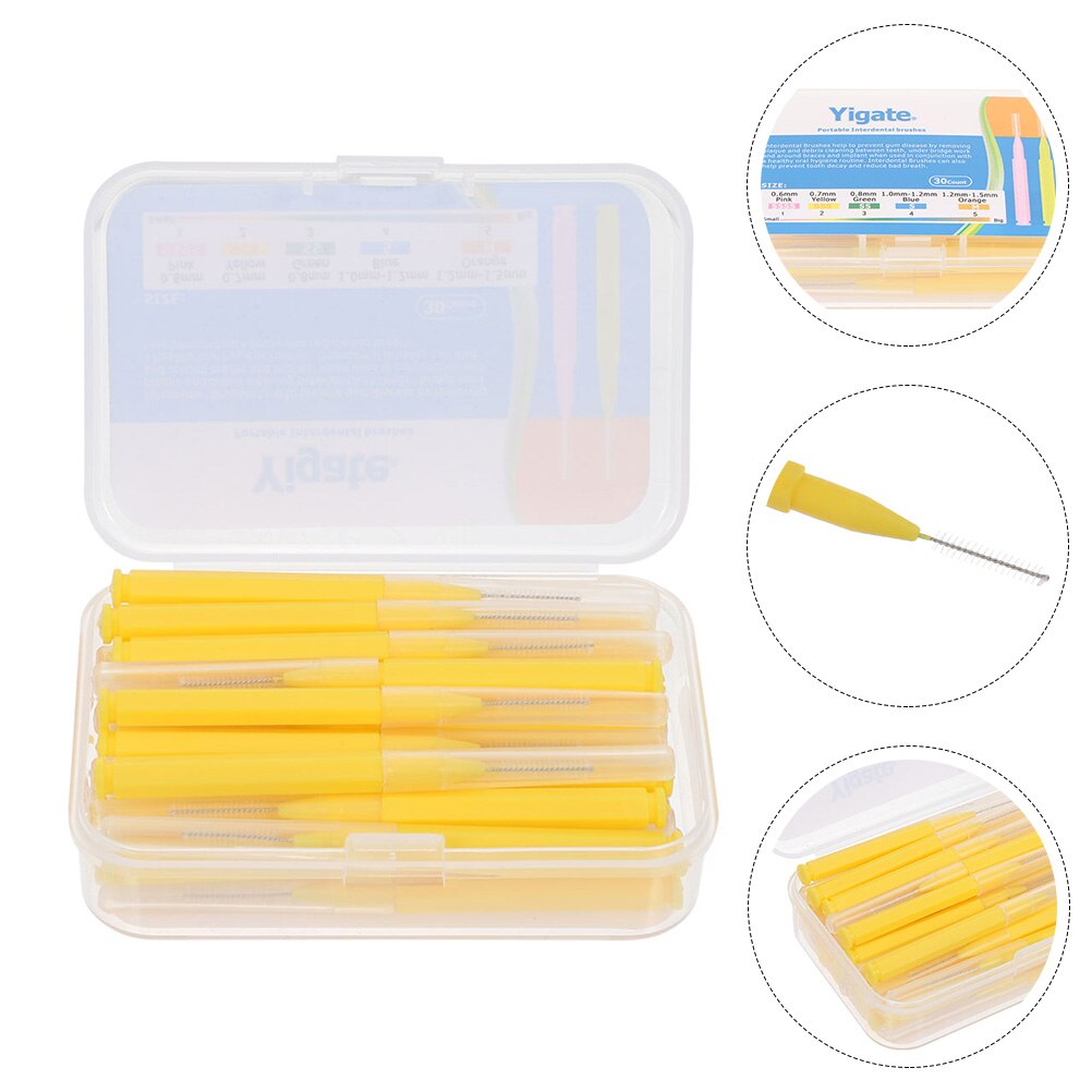30Pcs Toothpicks Interdental Brush Toothpicks Picks Brush Picks Cleaning Brushes