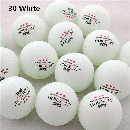 30 50 100 pièces 3 étoiles 40mm 2.9g blanc Orange balle de Ping-pong Amateur formation avancée balle balles de Tennis de Table balle de Ping-pong: 30 white