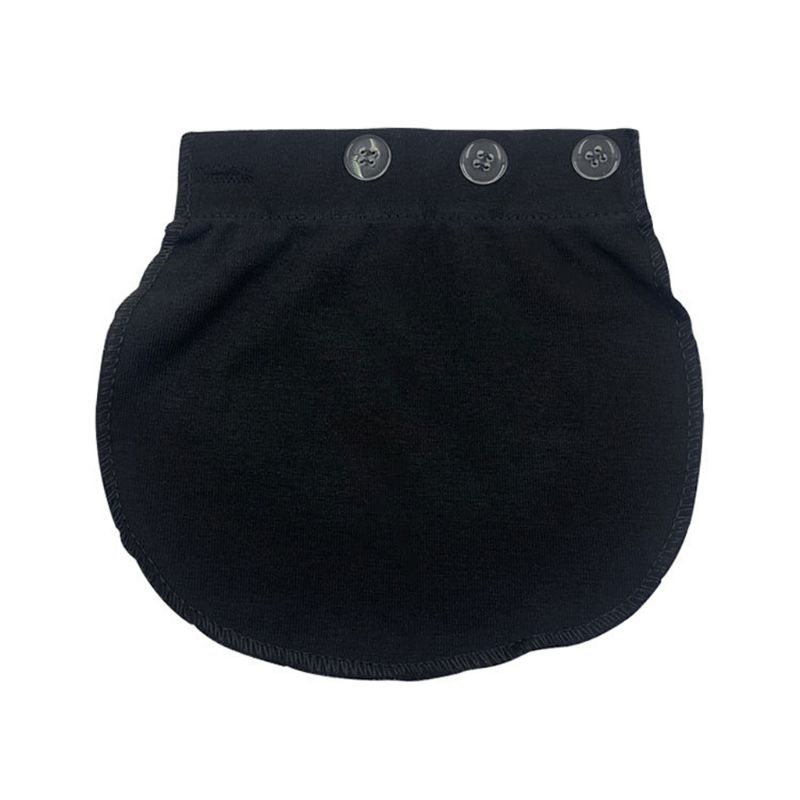 Barsel graviditet linning bælte justerbare bukser forlængelse talje extenders: Sort