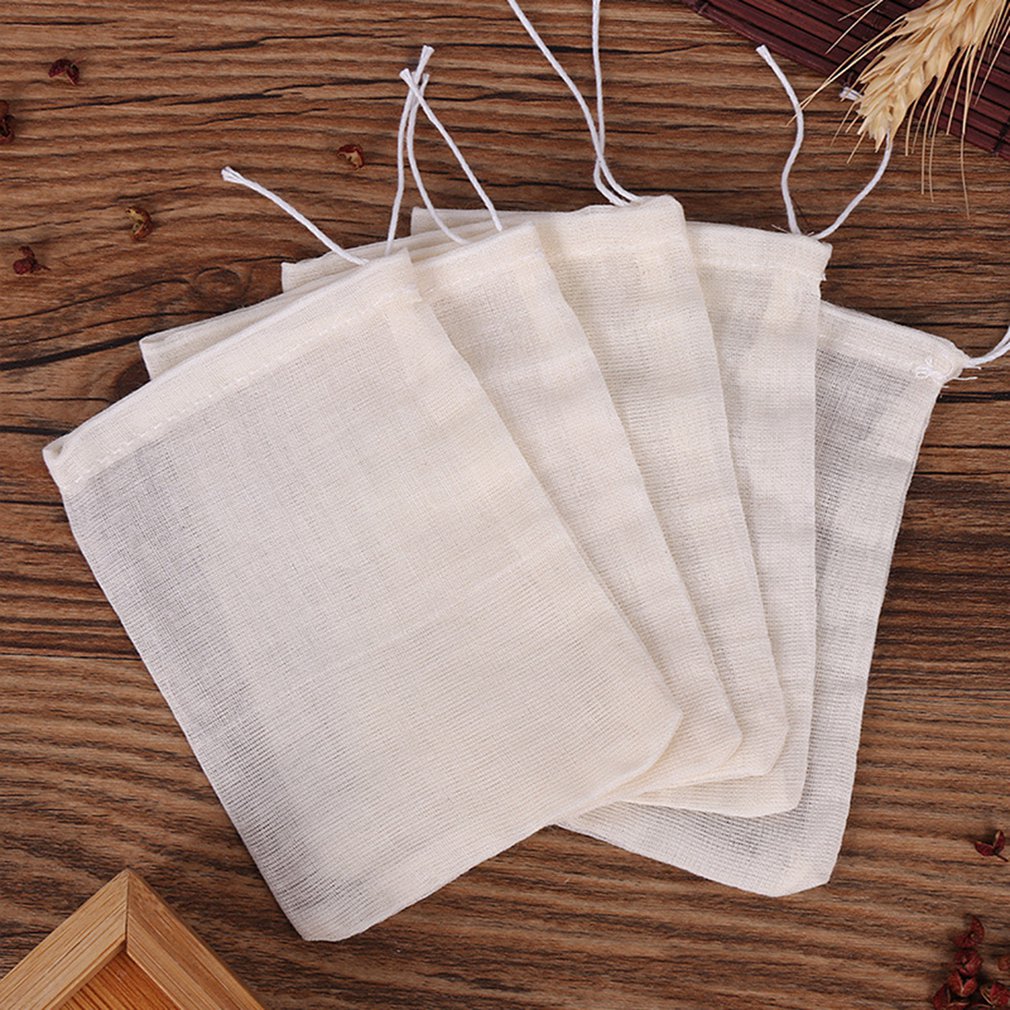 Cotton Bag Soup Filter Coffee Filter Cheese Cloth Muslin Pouch Food Strainer Soya Drainer Mesh Empty Tea Bag