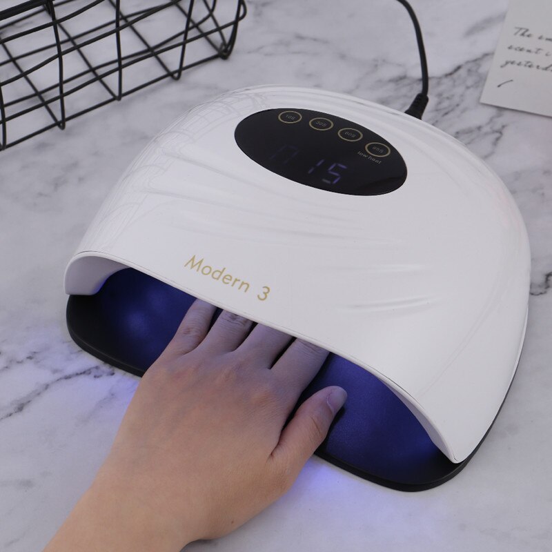 Built-in Cooling Fan Nail Dryer 3 in 1 Quick Dry Fast Curing Gel Lamp For All Kinds of Gel Polish UV Led Nail Lamp: Modern 3 / EU
