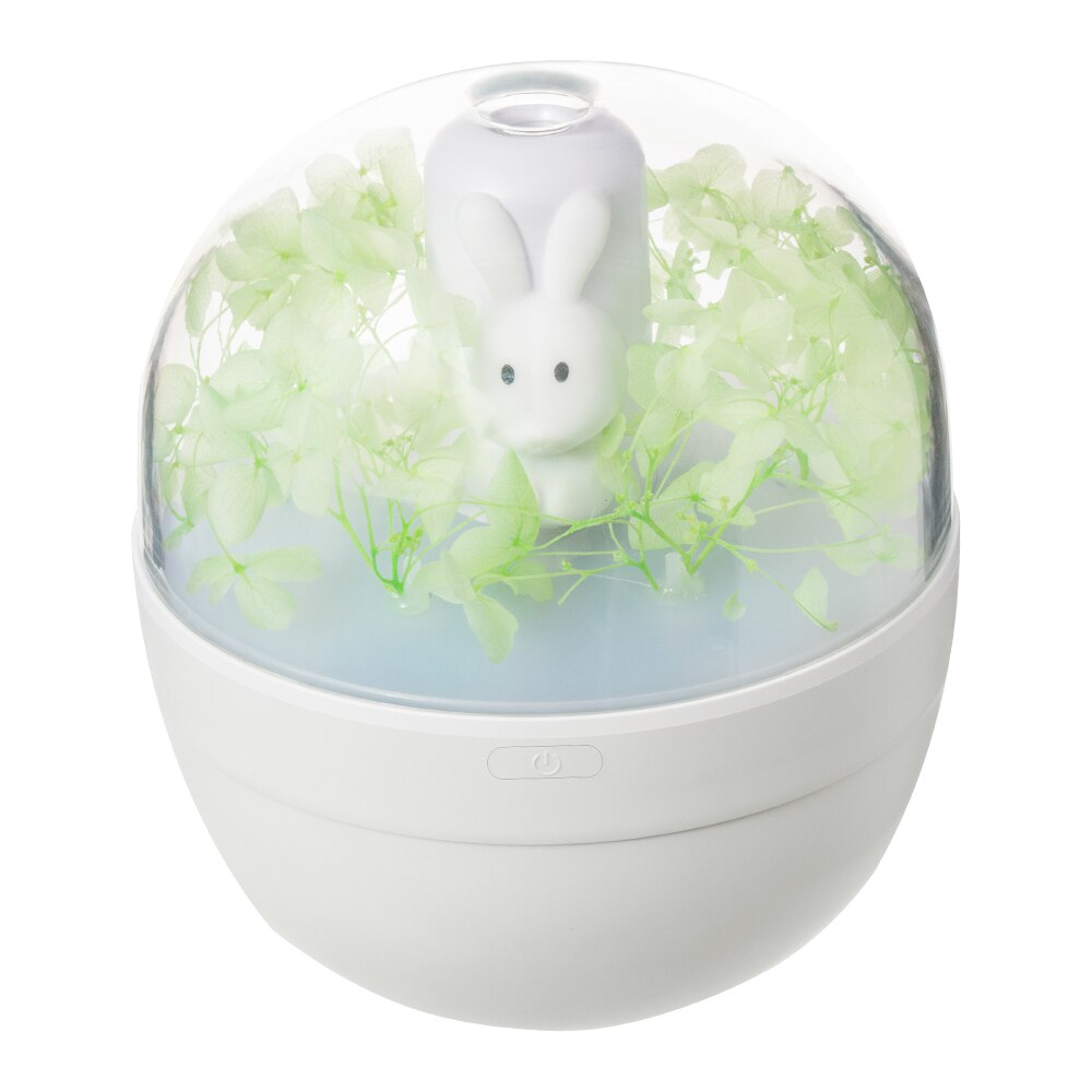 Sød kanin trådløs luftfugter ultralyd usb aroma difusor humidificador med romantisk farve aromaterapi lampe til hjemmet: Grøn