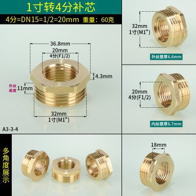 Latón Hex Nipple 3/8 Npt Macho X 3/8 Npt Macho Conec... | Envío Gratis