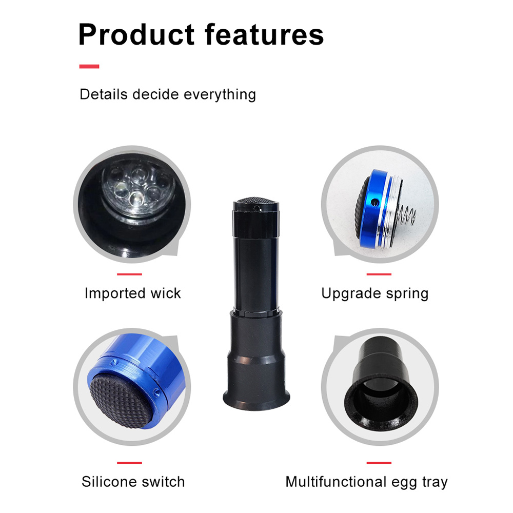 Probador de huevos LED, lámpara para velas de huevos, equipo de incubación súper fría, herramienta para pollos, Detector de huevos para incubar con linterna, 1 Uds.