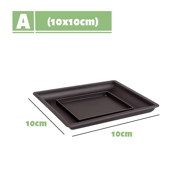 Imitatie Paars Zand Plant Tray Voor Plastic Bloempot Balkon Vierkante/Rechthoekige/Hexagon Potten Bonsai Kom Tuin Decoratie: A