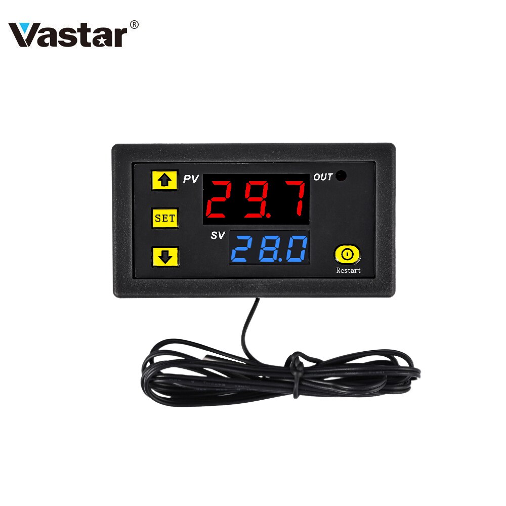 12V 24V 110-220V High-precision temperature controller Digital Temperature Control LED Display miniature thermostat Control