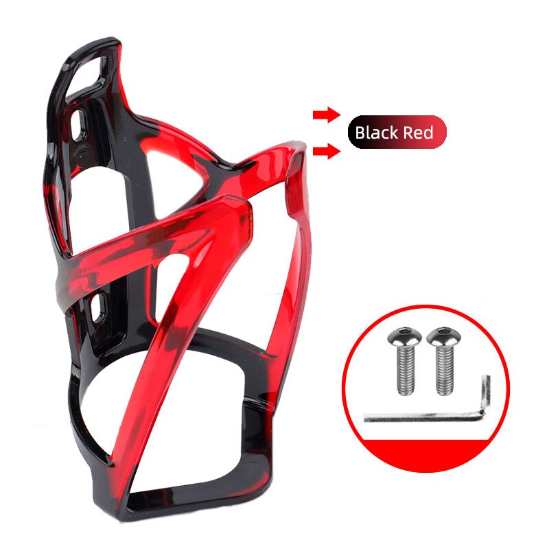 Porte-bouilloire élastique avec boulons de montage et clé hexagonale, matériau PC, dégradé de couleur, enveloppe de bouteille de boissons: Black Red