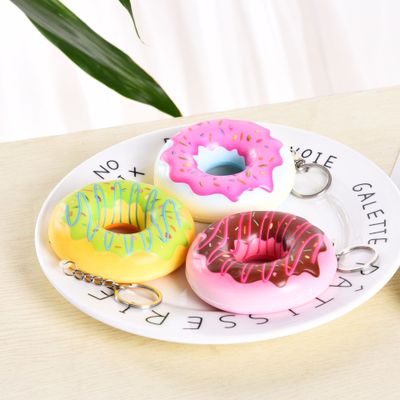 Simulation Perfume Flavor Food Keychain Girl Bag Pendant French French Fries Ice Cream Pizza Decompression Slow Rebound Toy: E