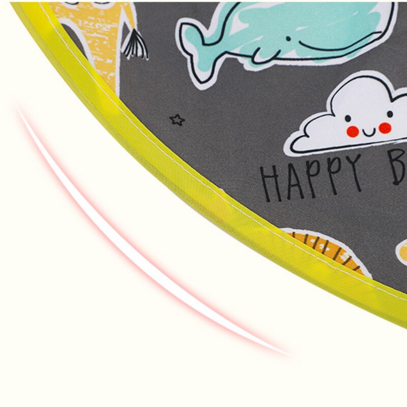 Kids Cartoon Print Foldable Salon Apron Waterproof Hair Cutting Cloak Umbrella Cape Home Hairdressing Cover Cloth Baby Children