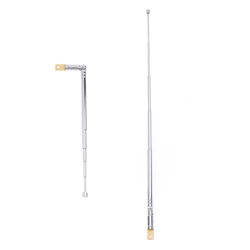 Antena de Rádio AM FM Full-Channel, Telescópica, Rotativa, Aérea, Metal, M2.5, 5 Secções, 17 cm, 25cm