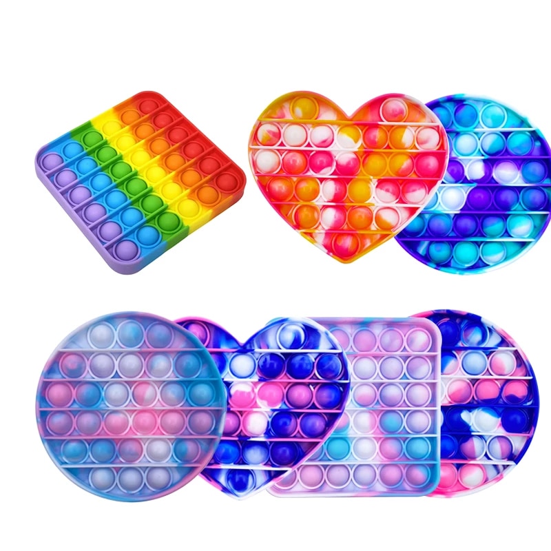 PopIt Push Bubble Fidget Toys Adult Stress Relief Toy Antistress PopIt Soft Squishy Anti-Stress Anti-Stress Box Poppit