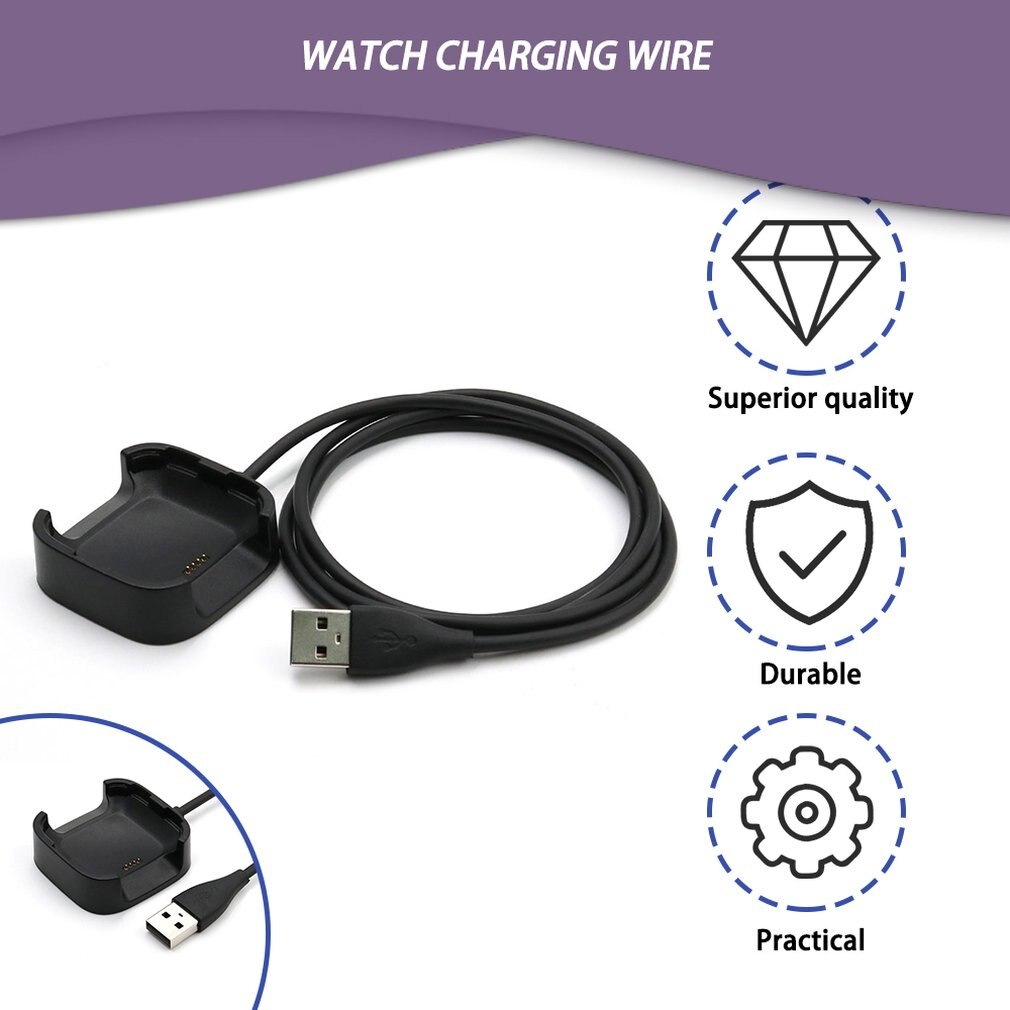 Watch Charging Cradle Dock Bracelet Charging Base Smart Watch Charger USB Cradle Charging Cable For Fitbit Versa