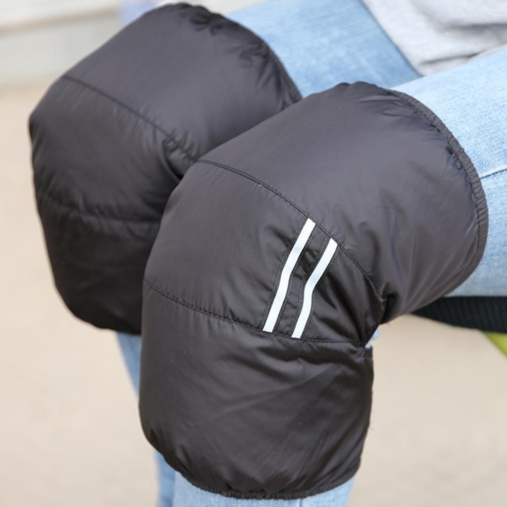 Rodillera cálida para motocicleta rodilleras para montar en moto, a prueba de viento, a prueba de frío, protector de rodilla para exteriores de invierno, protector de cuero PU Waterprof