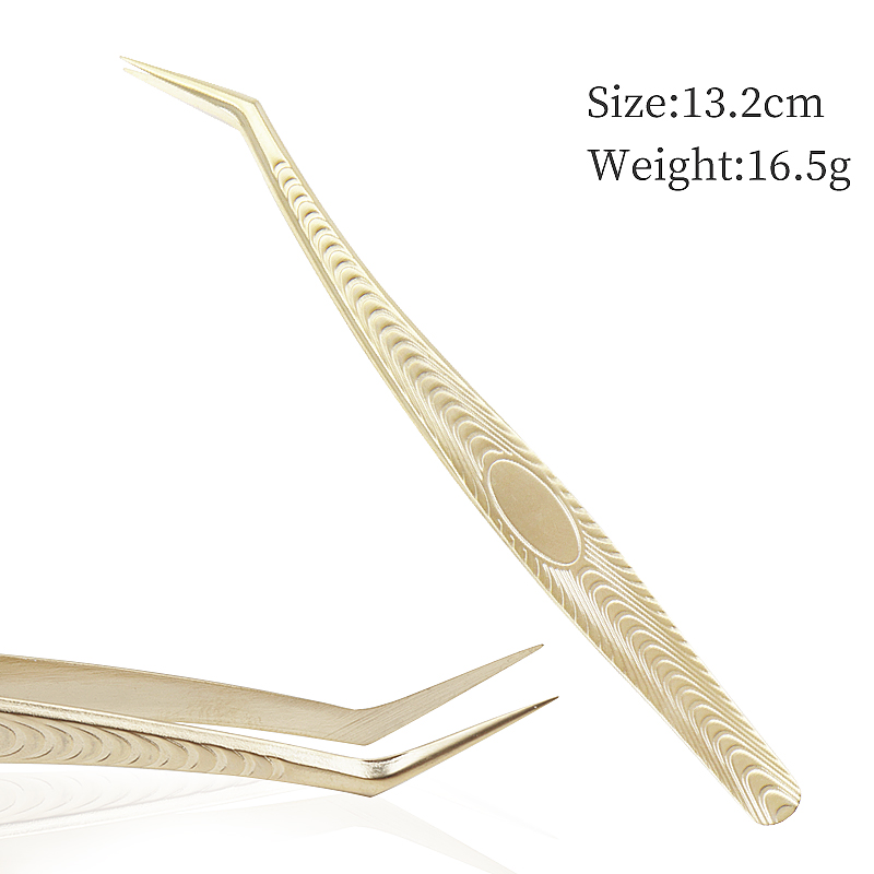 1 pz pinzette per estensione ciglia clip per sopracciglia in acciaio inox decorazioni in oro pinzette antistatiche per ciglia finte forniture per strumenti di trucco: nero