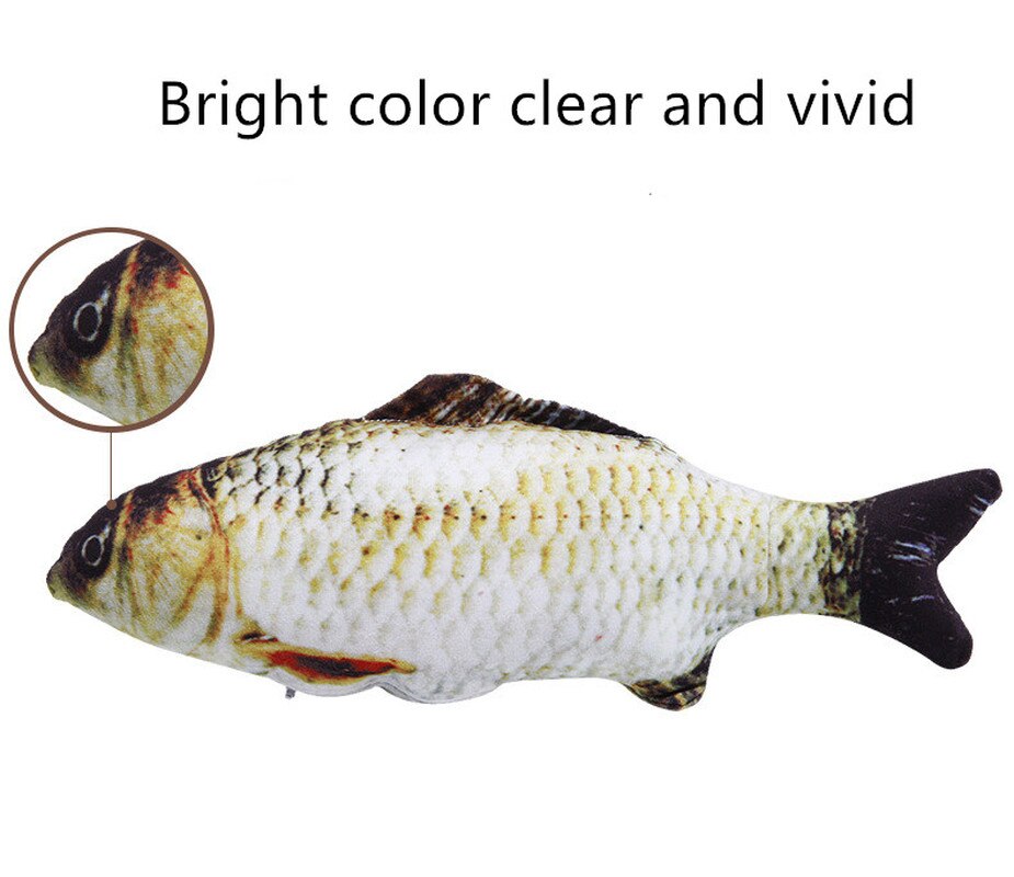 20CM pet plush 3D fish-shaped cat toy simulation fish mint toy plush pillow dog cat Chew Toys