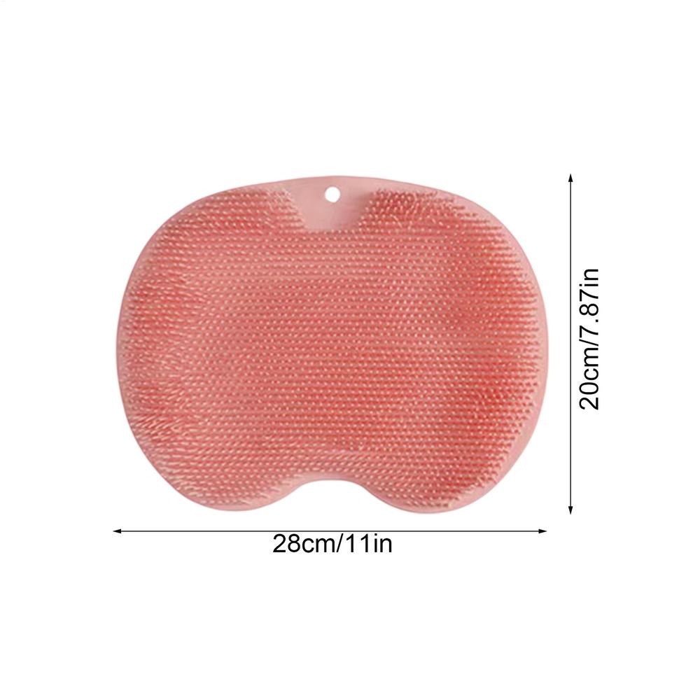 Silikon Wäscher Fußbürste Körperreiniger Silikonschwamm Schlecht Massagematte Dusche Rückenbürste Wandmontierte Fußwaschmatte: Rosa