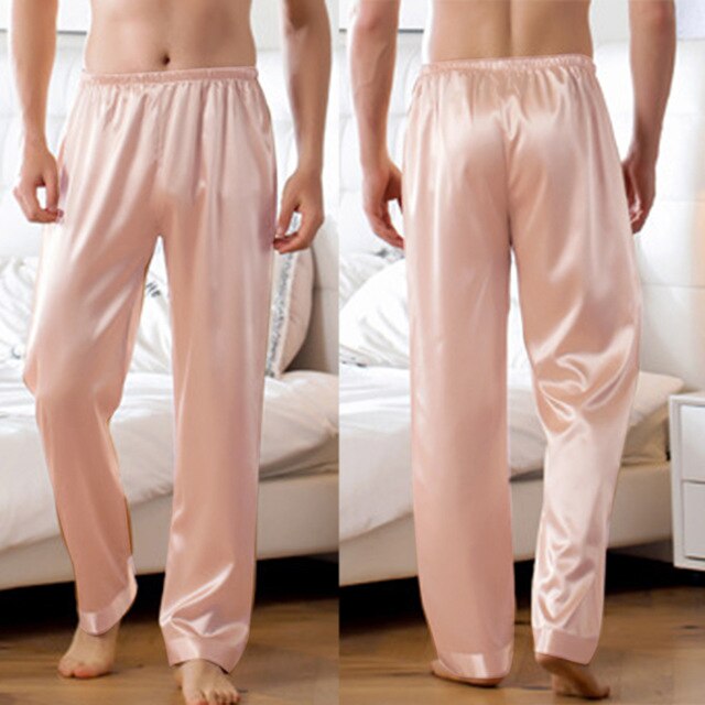 Bottoms Broek Nachtkleding Pyjama Nachtkleding Effen Kleur Loungewear Slaap: Champagne / XXL